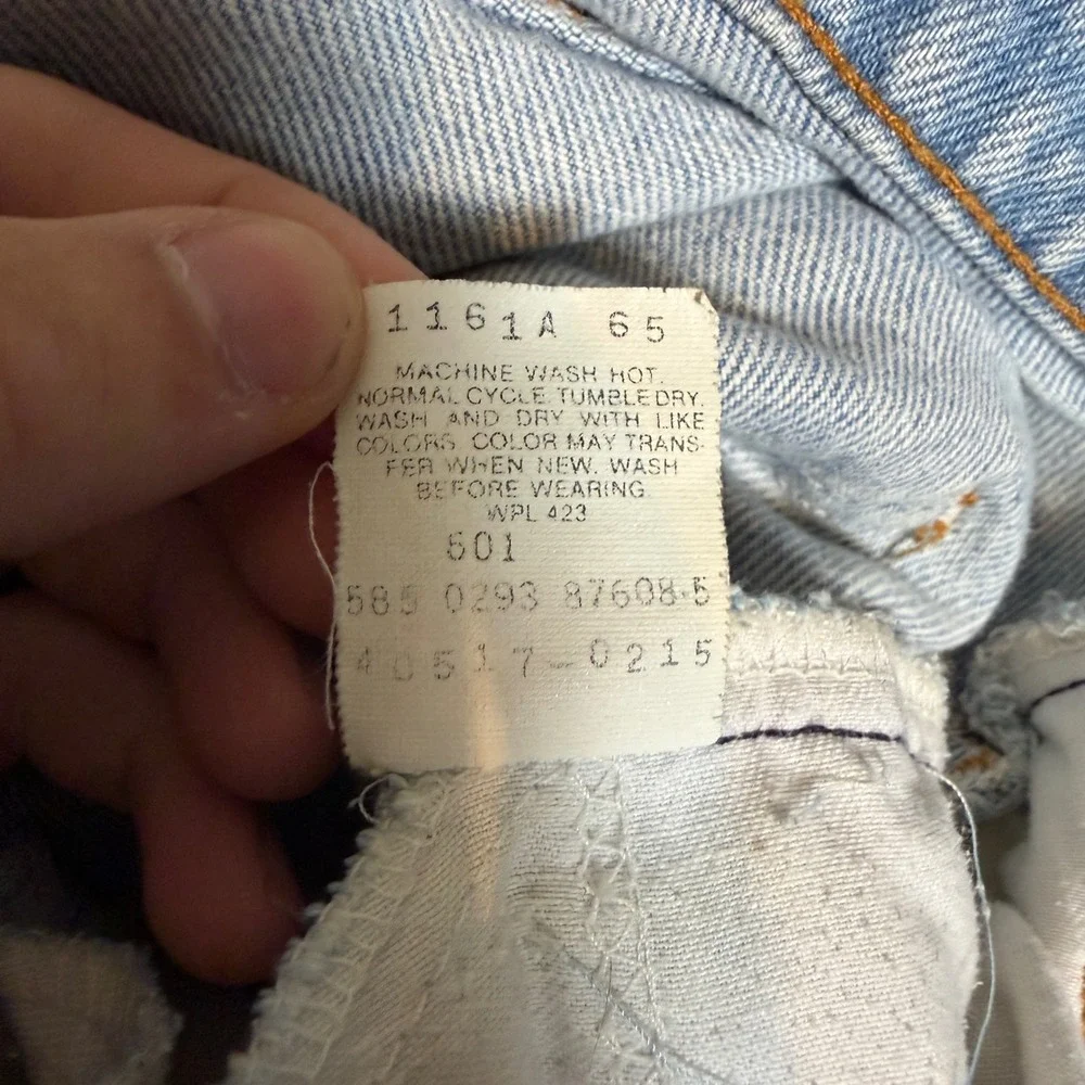 Vintage Levis 517 Orange Tab Jeans Mens 36x32 Light Wash Bootcut Made in USA